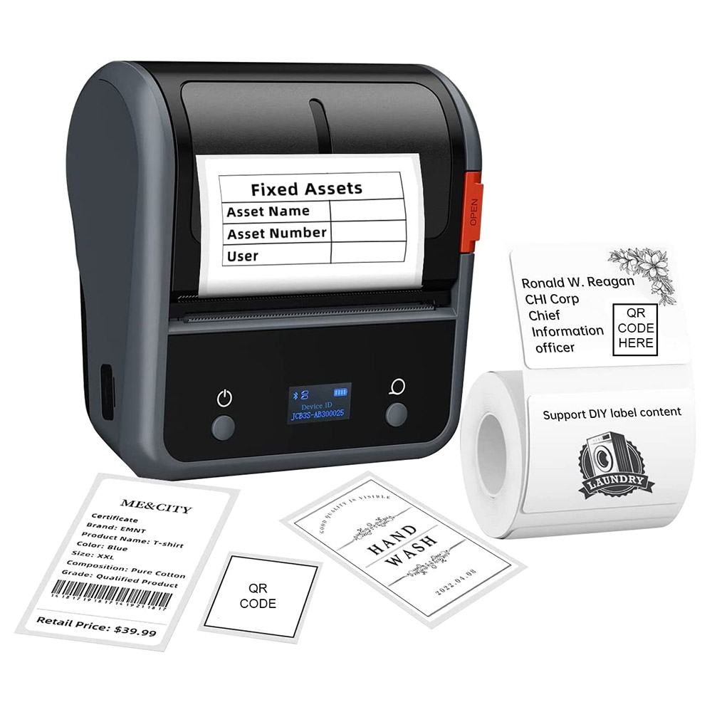 Thermal Printer Labels 1.57x3.15 Inches - Black On White Sticker Paper For Organization, Shipping & Storage
