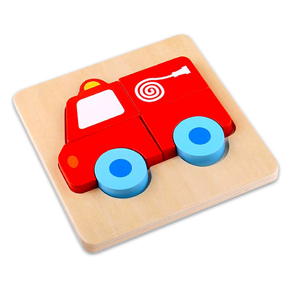 Tooky Toy Mini Puzzle Fire Engine Red & Blue Buy at Best Price