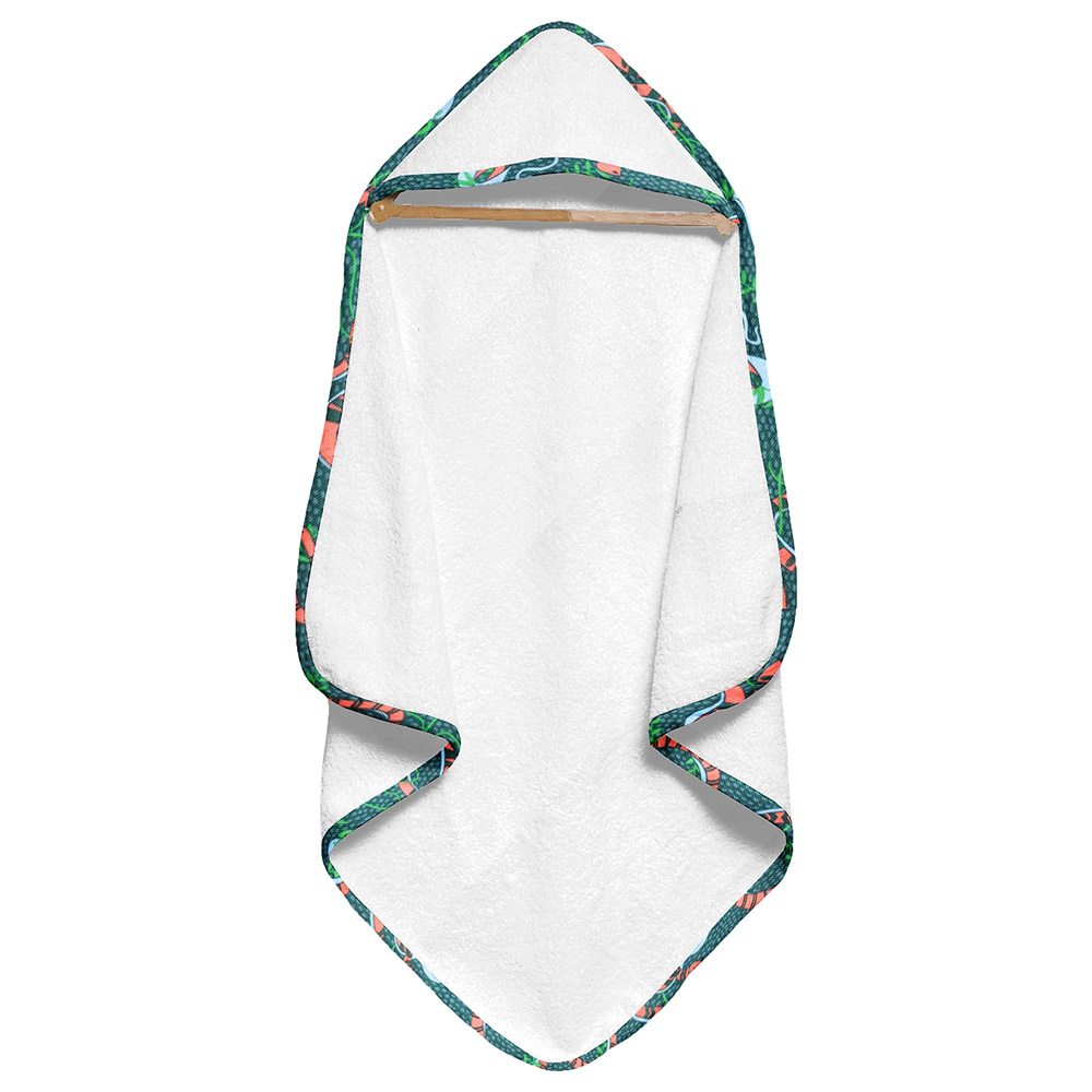 The Baby Atelier Organic Hooded Towel Set Tropical Print