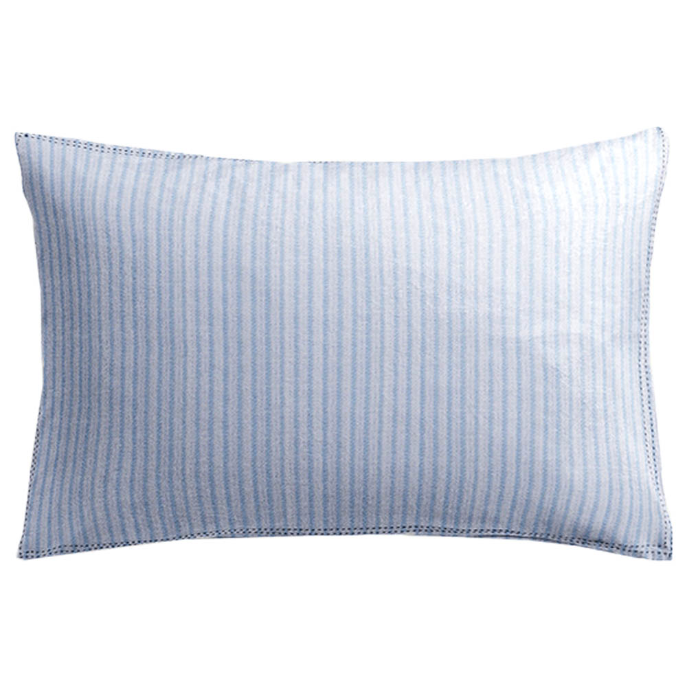 The Baby Atelier Baby Pillow Cover w/ Filler Blue Stripes Buy at