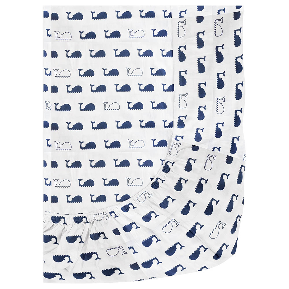 The Baby Atelier Organic Fitted Crib Sheet Dolphin