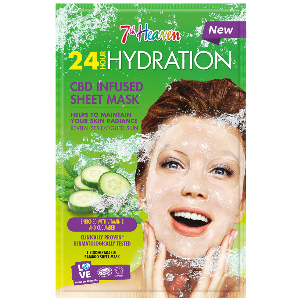 7th Heaven 24Hr Hydration CBD Infused Sheet Mask