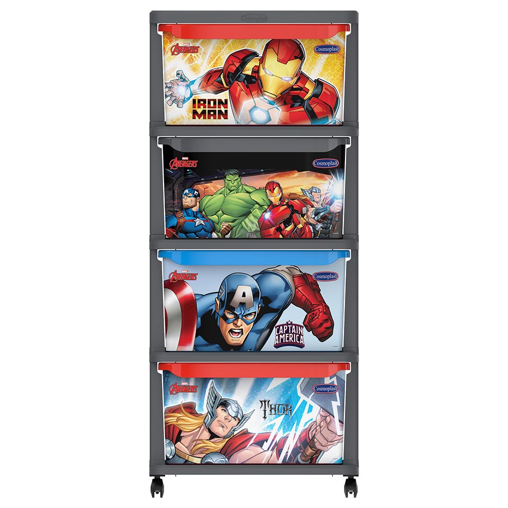 Cosmoplast Marvel Avengers Storage 4 Drawers w/ Wheels