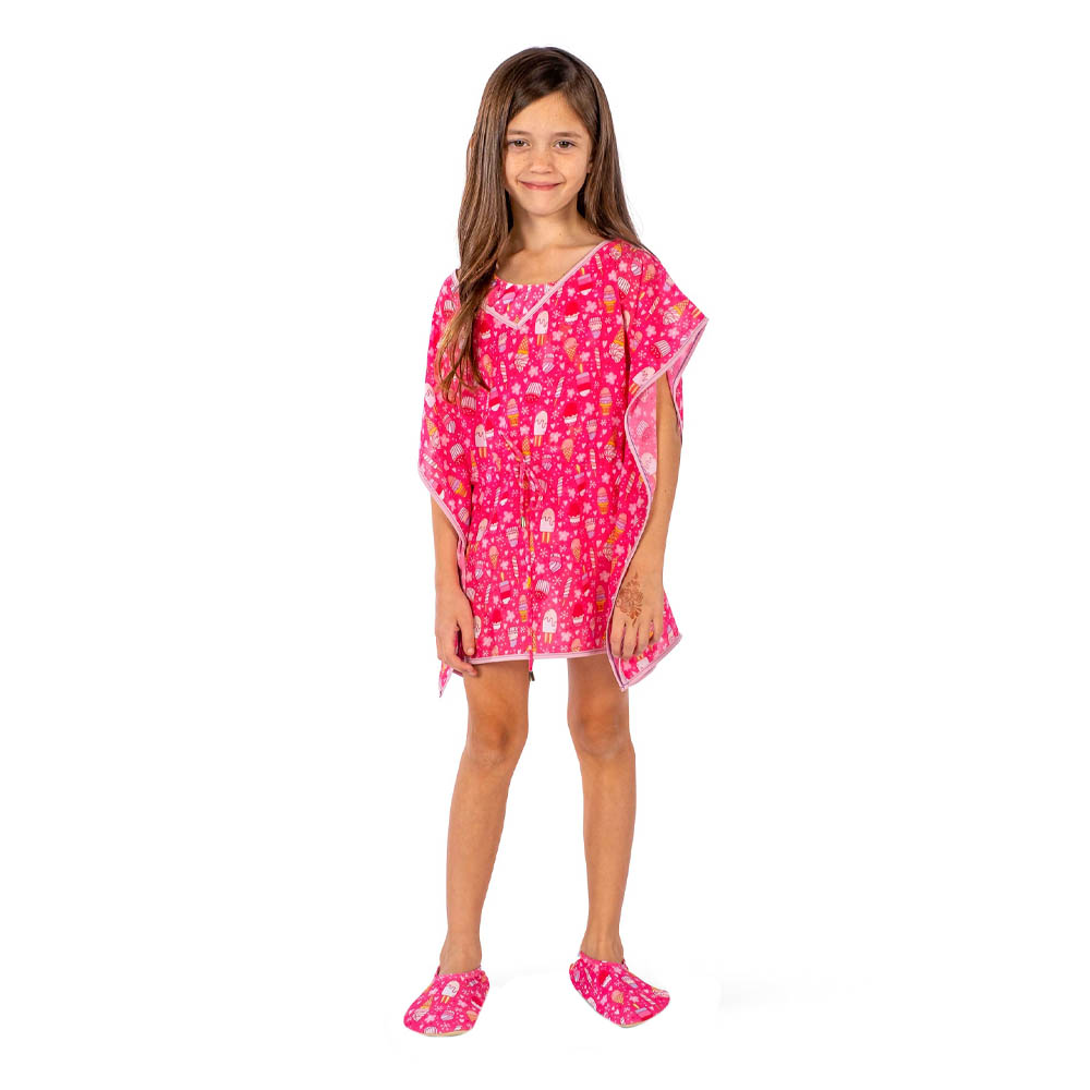 Coega Sunwear Girls Kids Beach CoverUp Kaftan Lavender