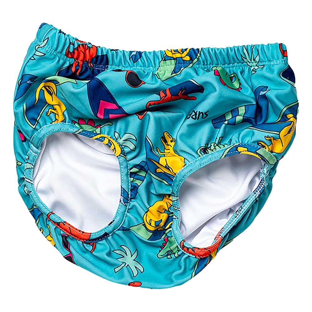 Coega Sunwear Baby Boys Swim Diaper Aqua Dino