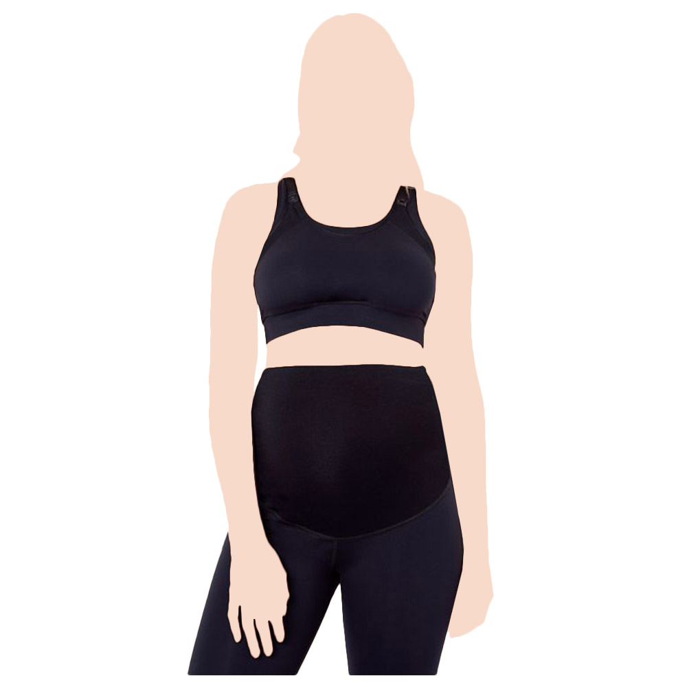 Seraphine Active Maternity & Nursing Sports Bra Black Buy at Best