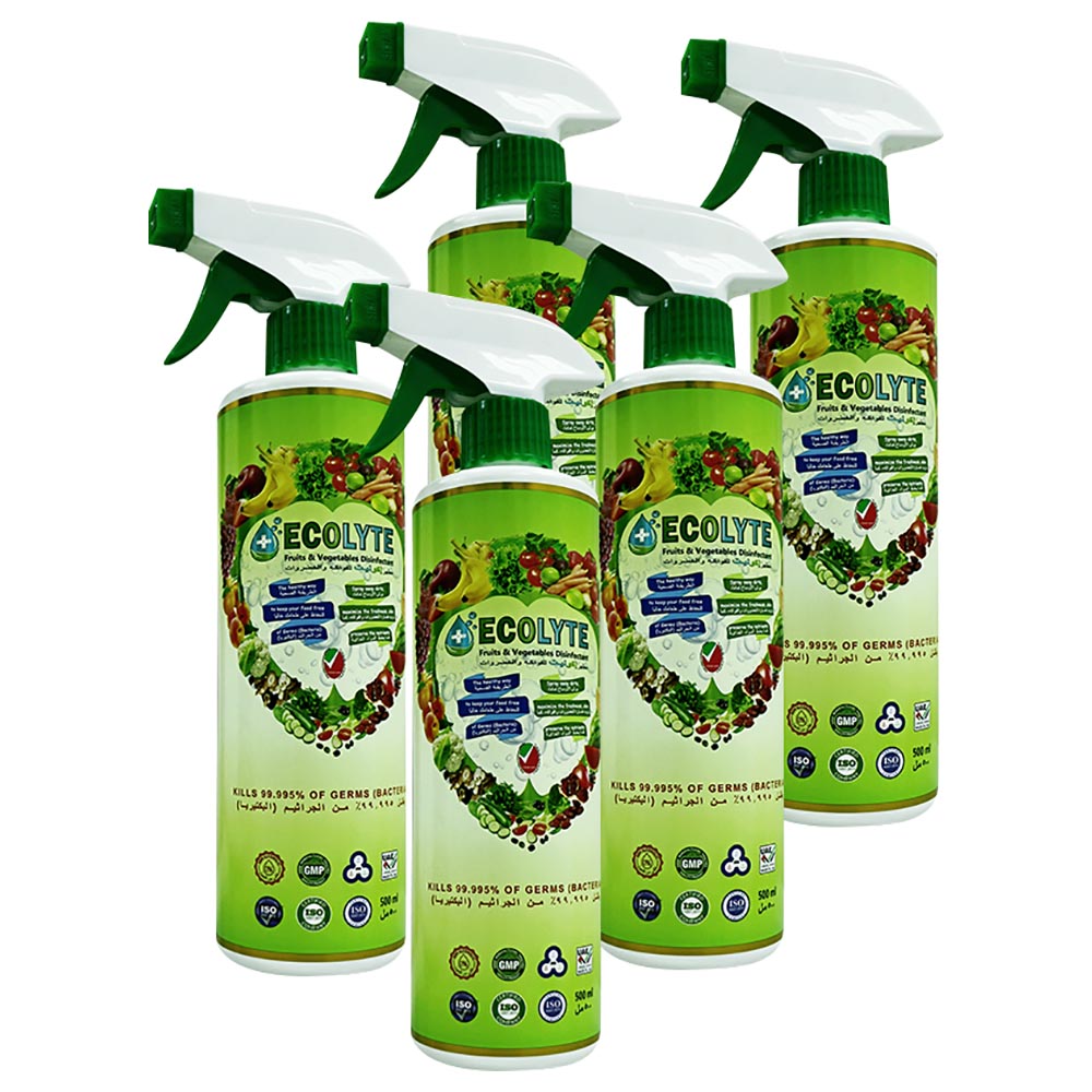 Ecolyte+ Fruits & Vegetables Disinfectant 100 Natural 500Ml 5pc