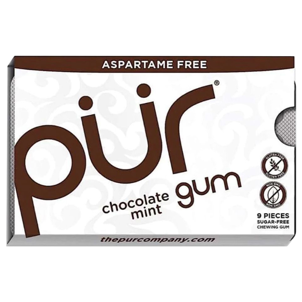 Pur Gum Aspartame Free Chocolate Mint Gum 9pcs