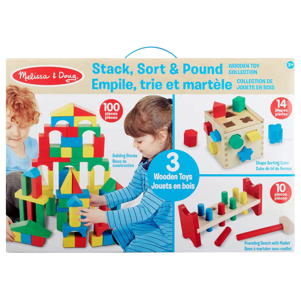 Melissa & Doug Stack, Sort & Pound Wooden Toy Set