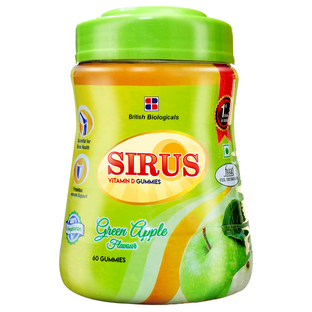 Sirus Vitamin D Gummies Green Apple 60s Buy at Best Price from Mumzworld