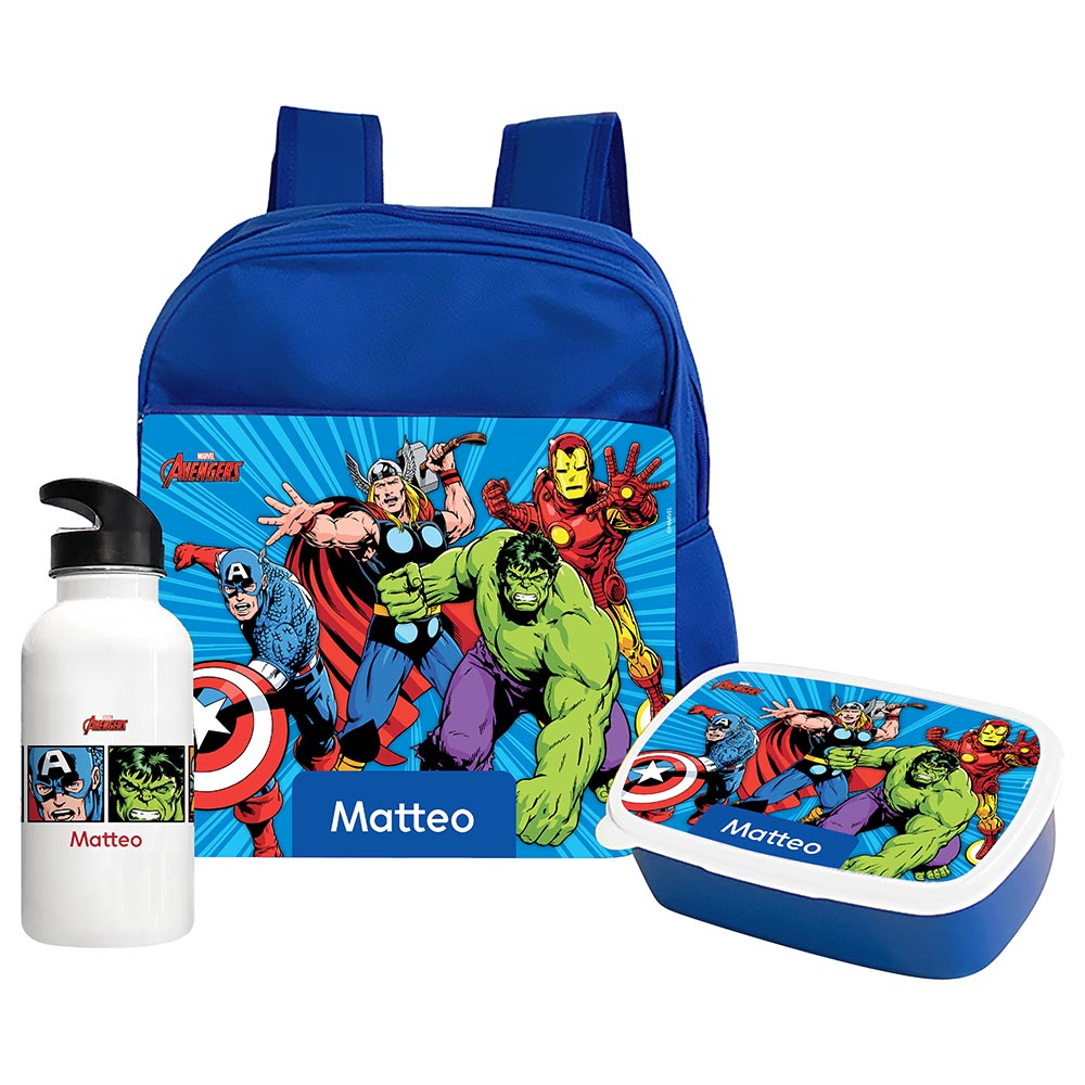Buy Essmak Marvel Avengers Backpack With Lunch Box Water