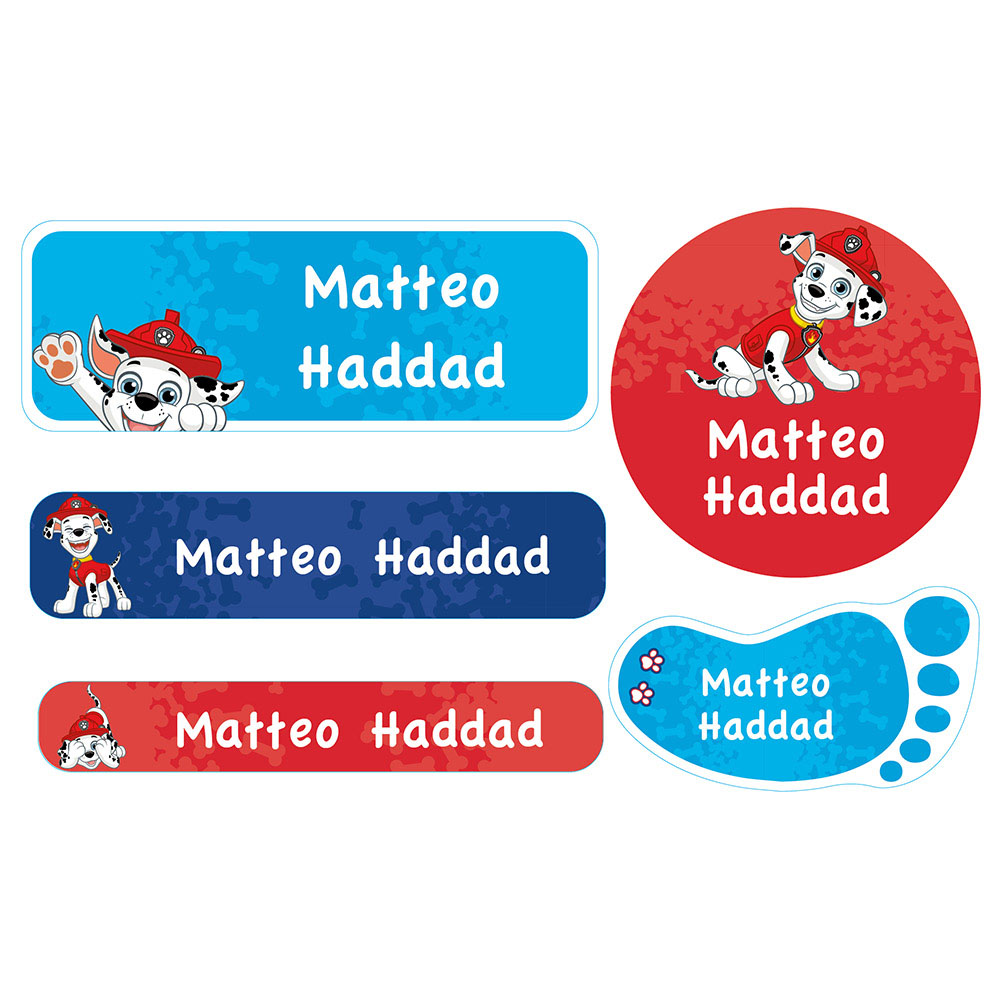 Essmak Paw Patrol Marshall School Labels 5pcs