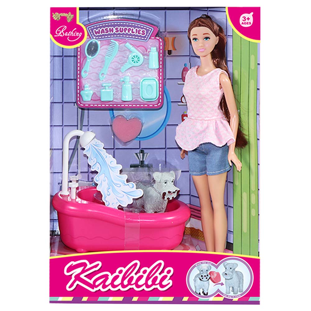 Buy Family Center Kaibibi Doll Dog Wash Accessories in KSA