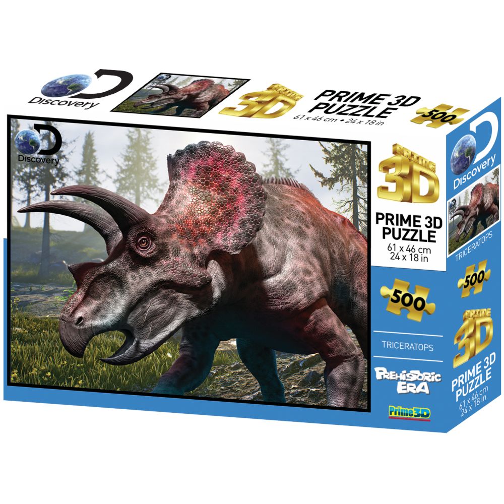 Prime 3D Puzzles - Discovery - Triceratops 500pcs Puzzle | Buy at Best ...