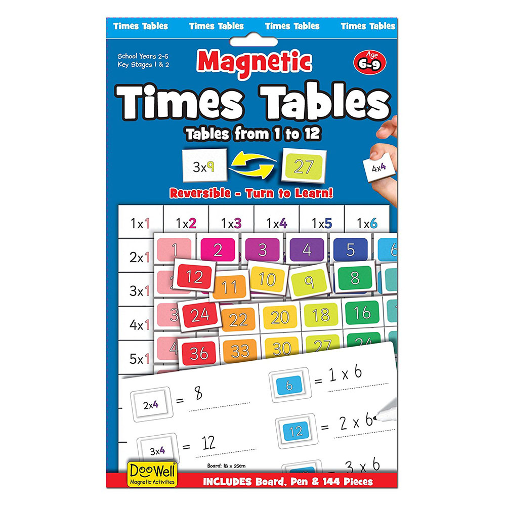 FIESTA CRAFTS - MAGNETIC TIMES TABLES FIESTA CRAFTS - MAGNETIC TIMES TABLES