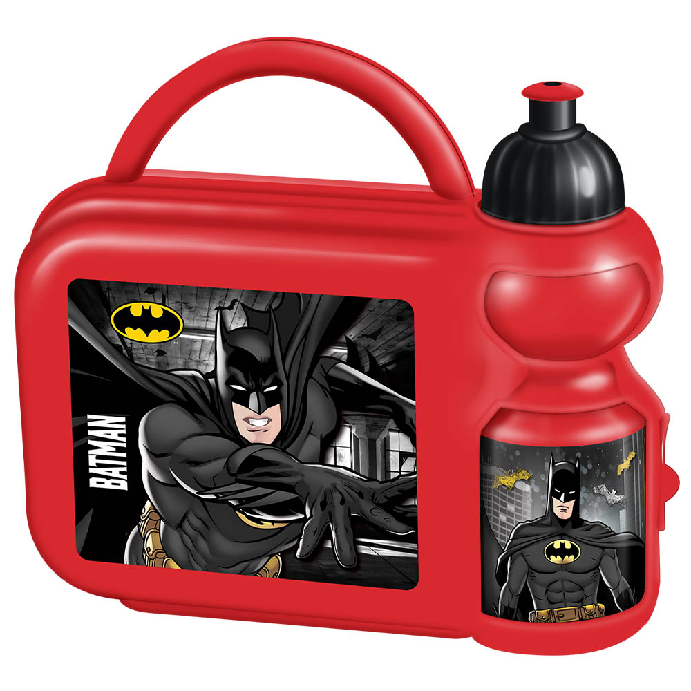 Warner Bros DC Batman Lunch Box Water Bottle Set Red Buy at Best Price from Mumzworld