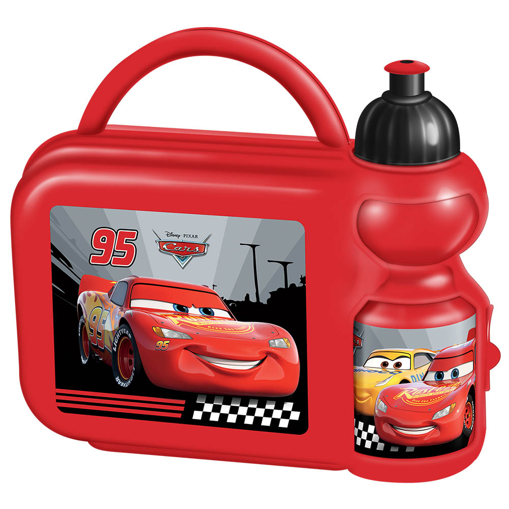 Disney - Cars Lunch Box & Water Bottle Set - Red