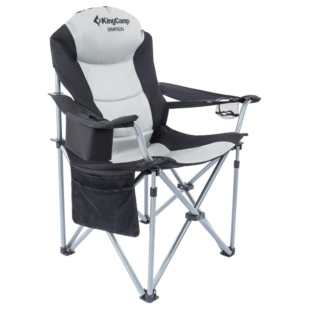 King Camp Hard Arms Lumbar Support Camping Chair Black Buy at Best Price from Mumzworld