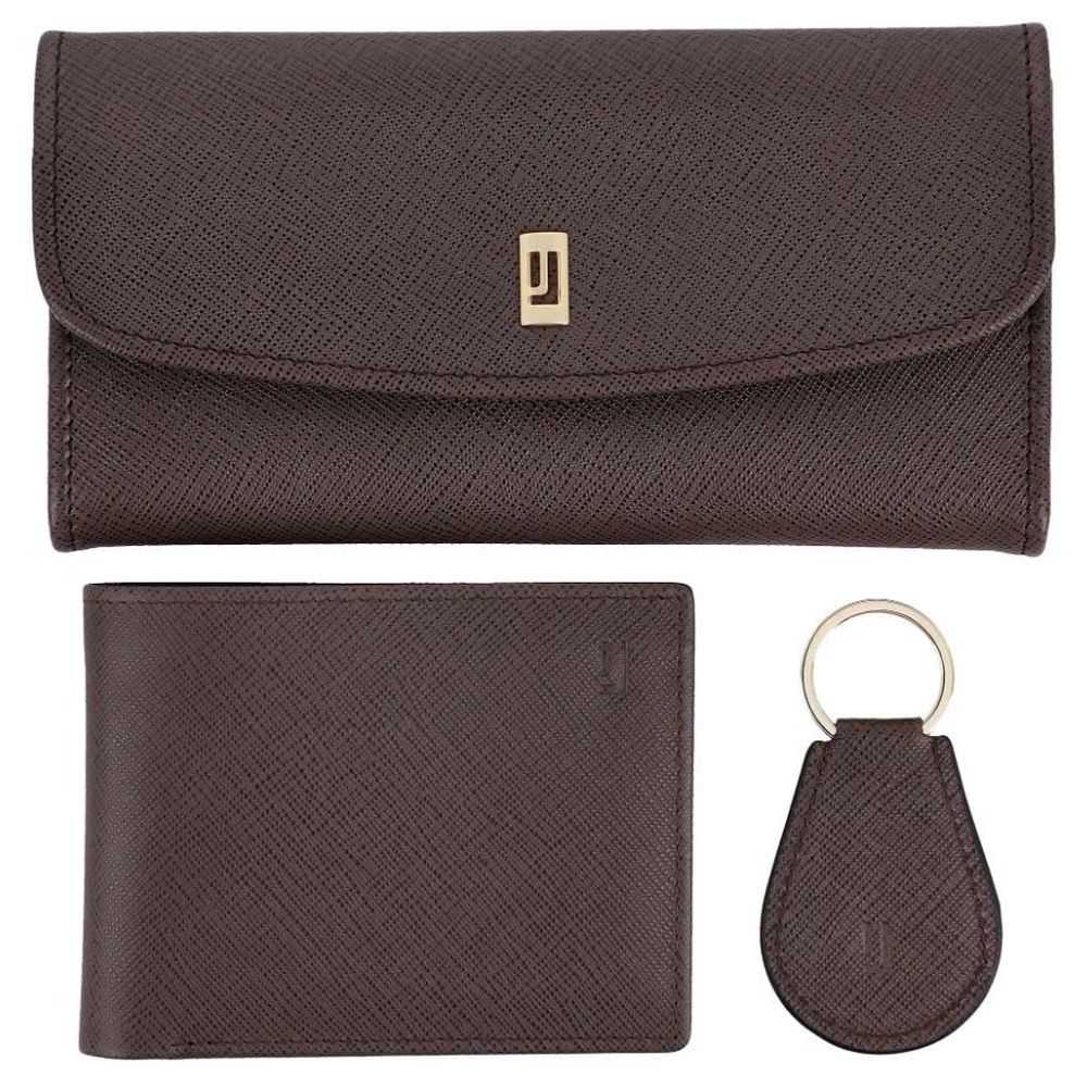 Jafferjees 3pcSet Victoria Falls Wallet Set Brown