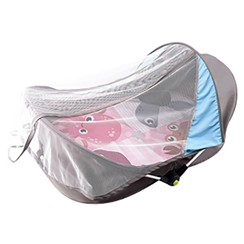 Little Angel Portable w/ Mosquito Net Grey/Pink
