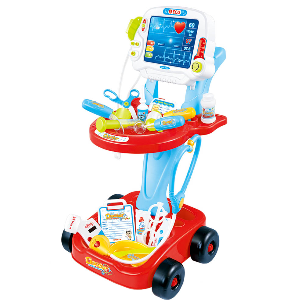 Buy Little Angel Kids Toys Doctor Play Set With Medical Cart With Sound ...