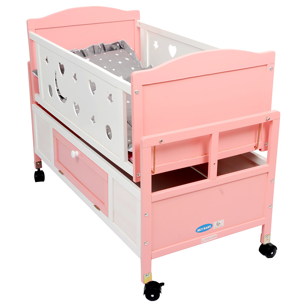 Buy Little Angel Baby Cribs Sweet Dreams Crib Pink/White in