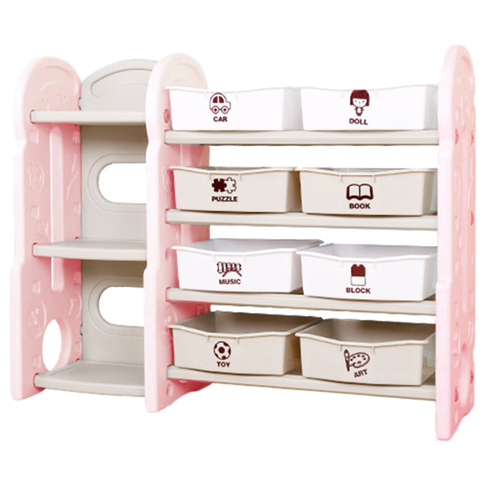 Buy Little Angel Kids Toy Storage Shelf With Bins And Side Organizer in ...