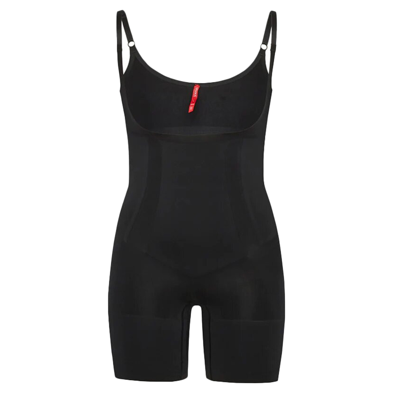 Spanx - Oncore Open Bust Mid Thigh Body Suit - Black