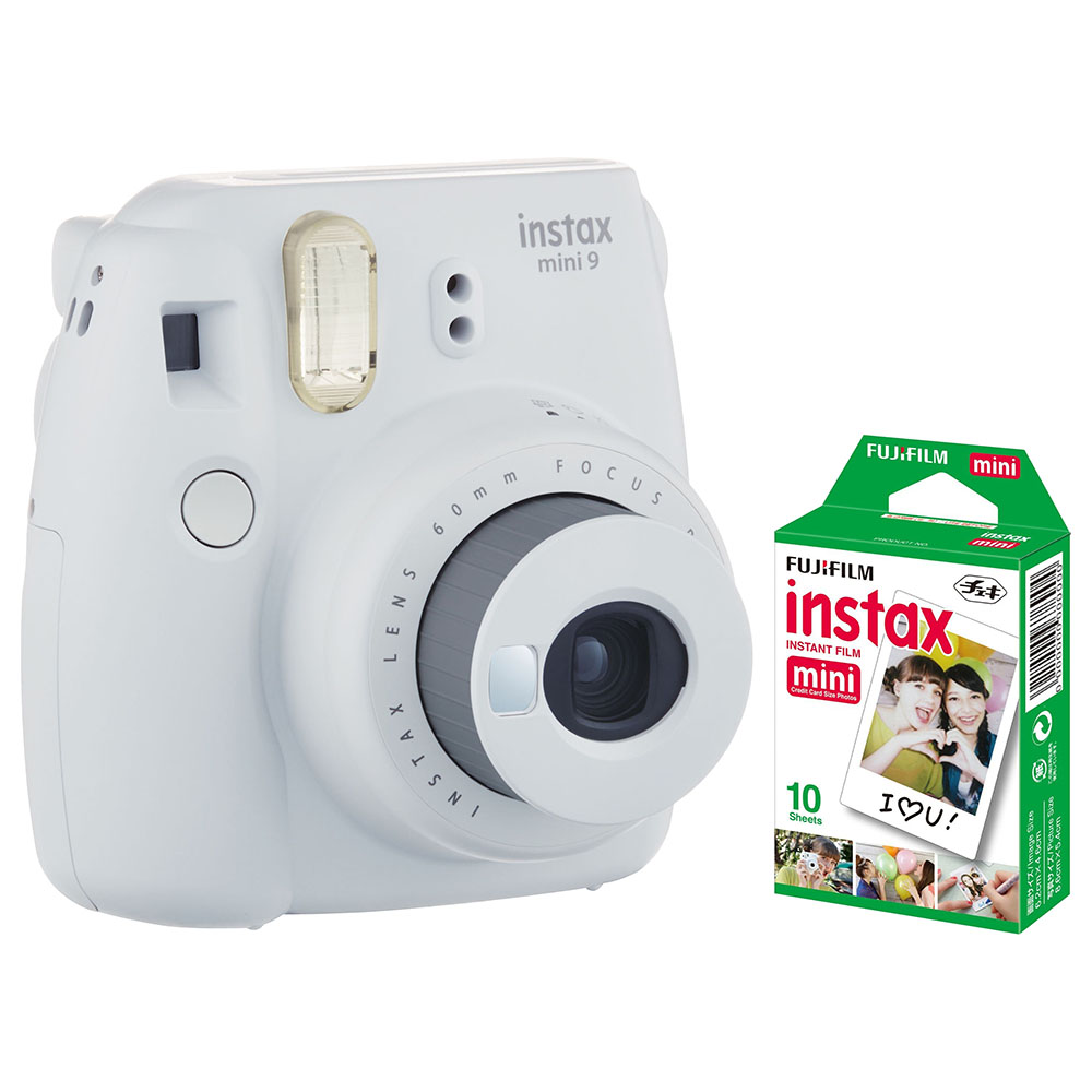FUJIFILM Instax Mini 9 Instant Film Camera (Smokey White) with