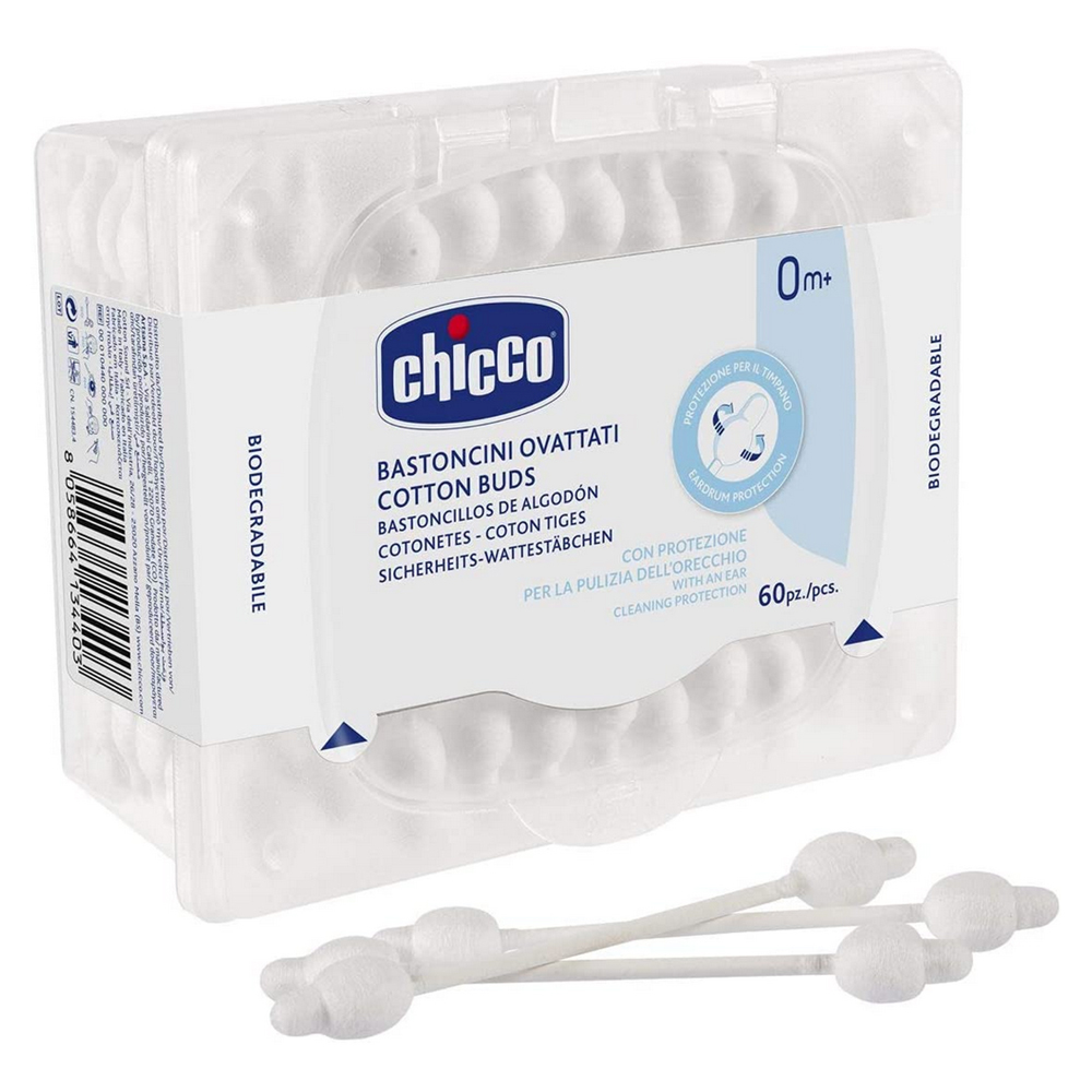 Chicco Cotton Buds Safe Hygiene with Eardrum Protection 60 Pcs Buy