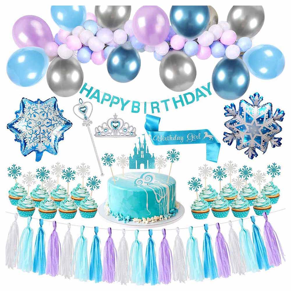 Brain Giggles - Frozen Theme Birthday Decoration Kit 103pcs