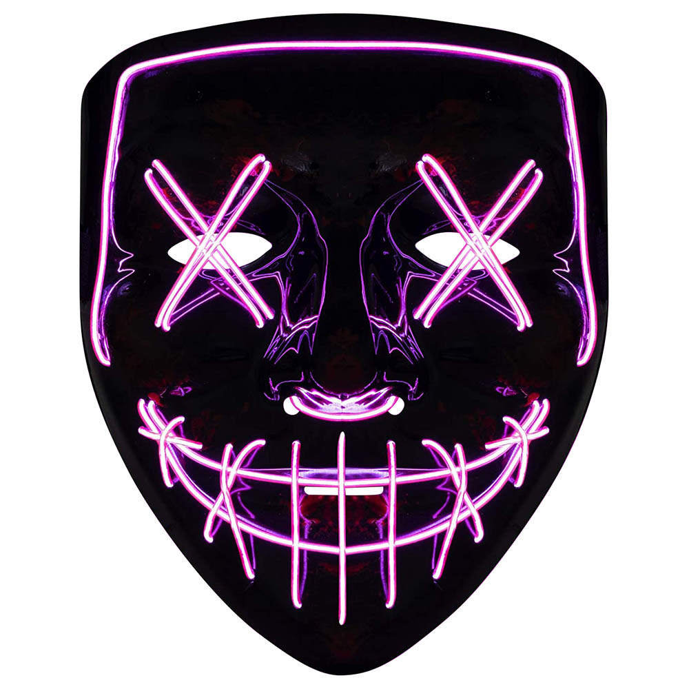 Brain Giggles Halloween Light Up Led Face Mask Purple Buy at Best