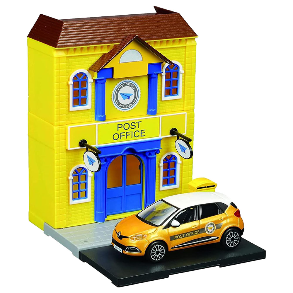 Bburago 1/43 Street Fire City Post Office Playset w/ Car