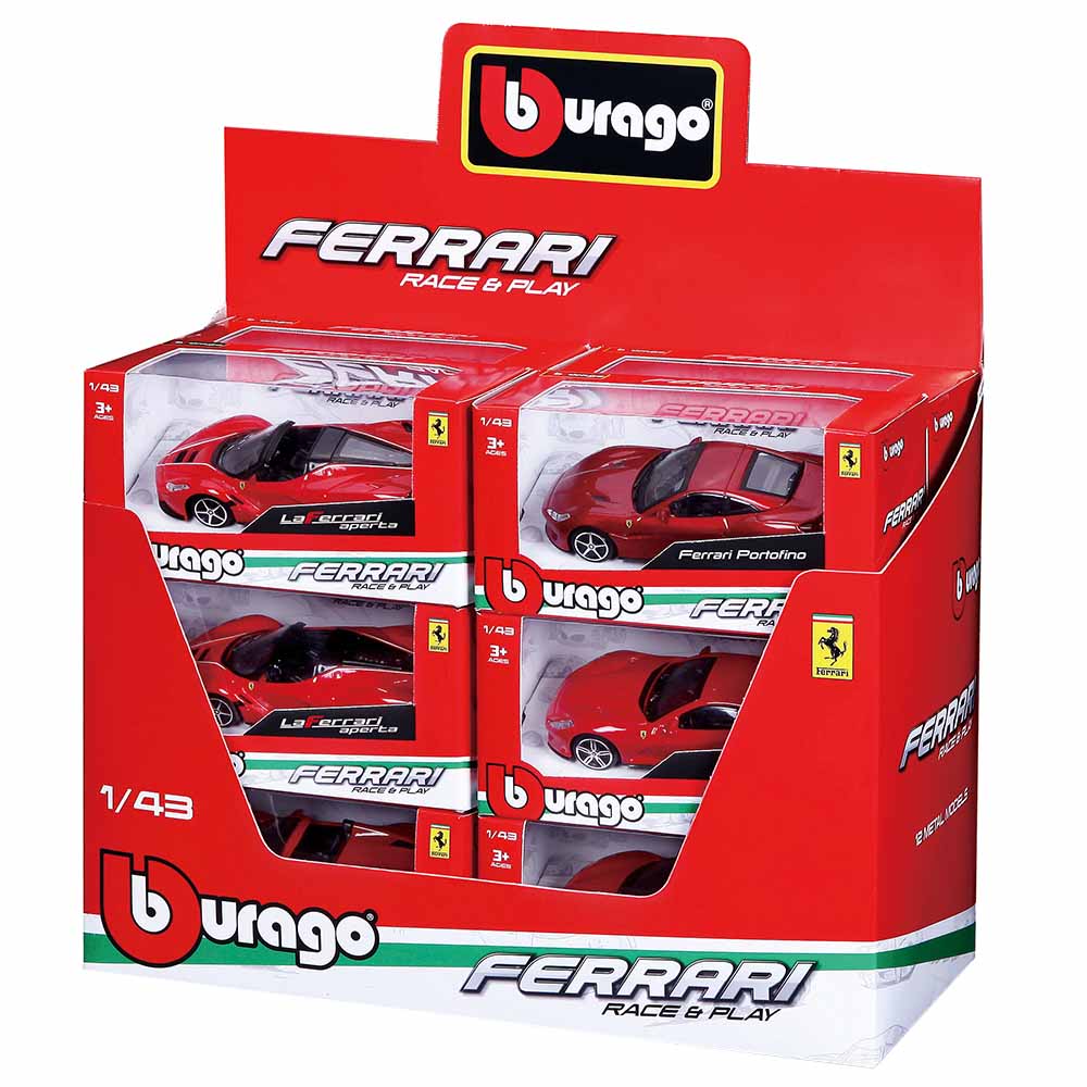 Buy Bburago Ferrari Raceplay Scale 1:43 Diecast Car Set 1pc