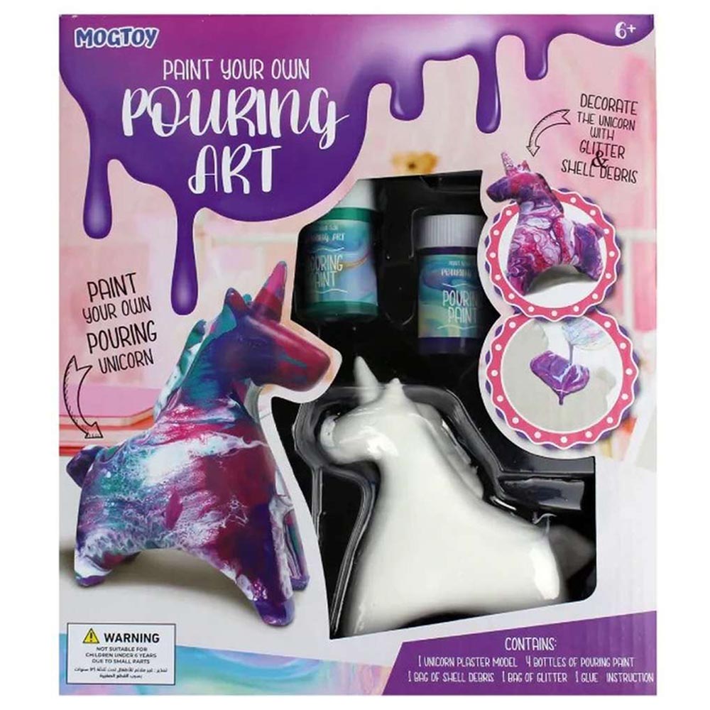 Sew Star Paint Your Own Ceramic Unicorn Pouring Drawing Art Kit