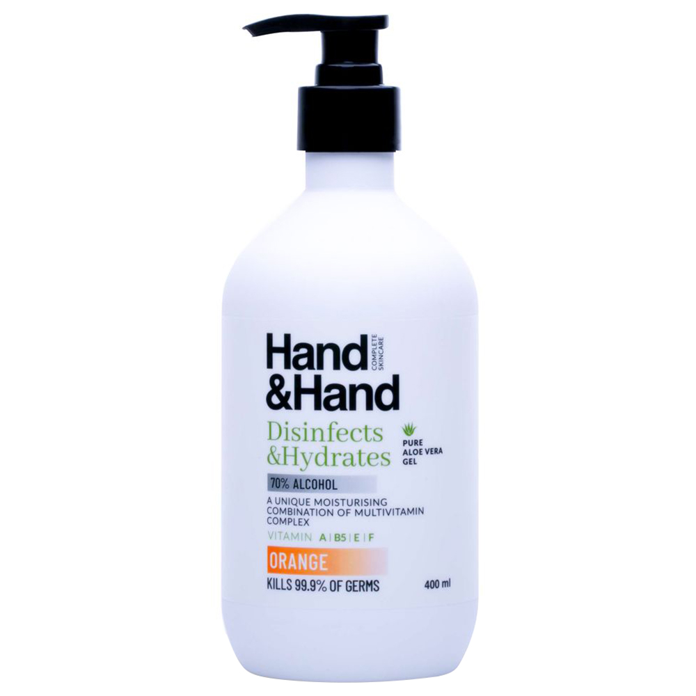 Orange store hand sanitizer