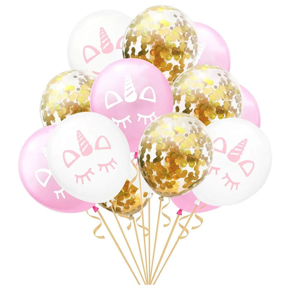 Highland - 15pcs Unicorn Theme Balloons for Unicorn Birthday Decorations