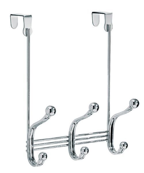 Inter Design York Lyra Over The Door Rack 3 Chrome Buy at Best