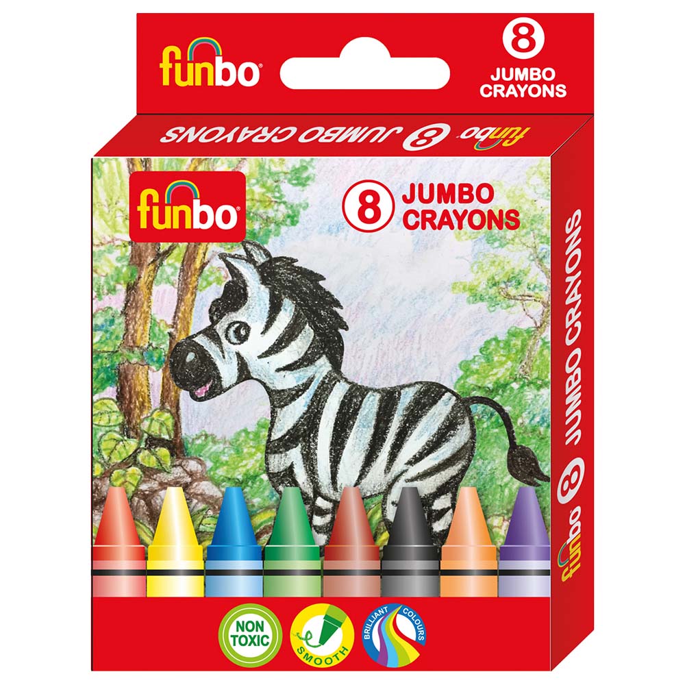 Funbo Pack of 8 Jumbo Crayons Colours Buy at Best Price from Mumzworld
