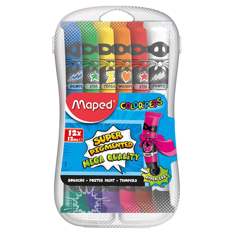 Buy Maped - Color' Peps Gouache 12 ml x 12 Col Plastic Box in KSA ...