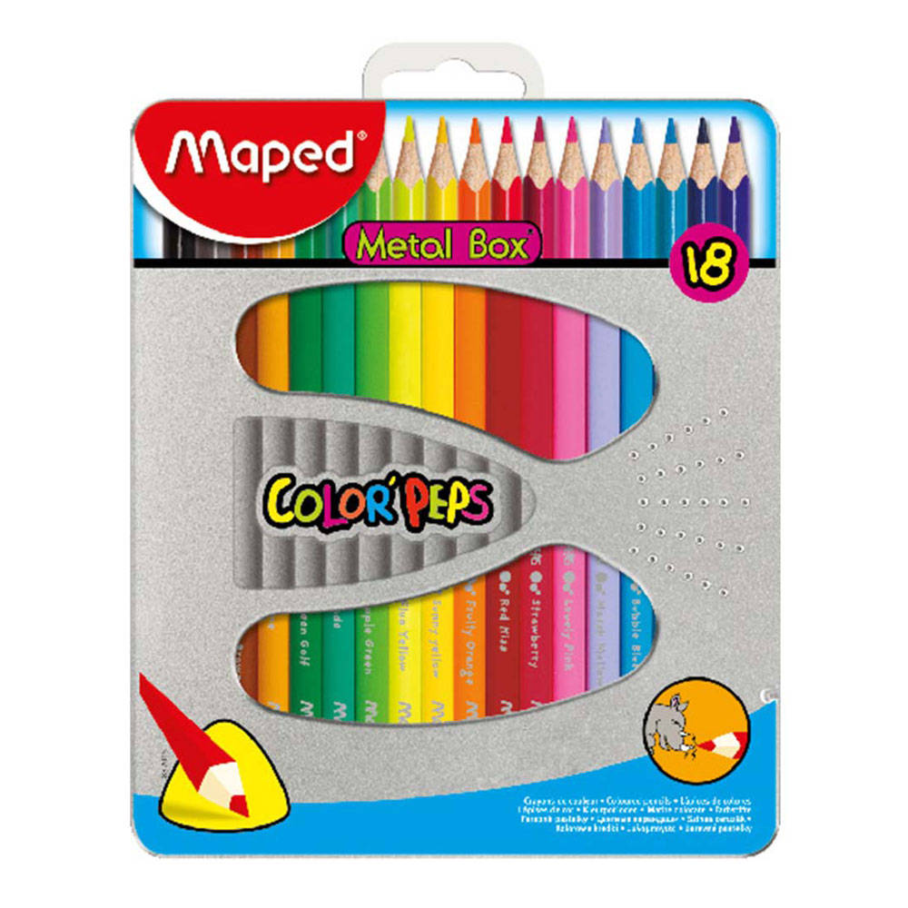Buy Maped - Color Peps Metal Box Set (18pcs) in UAE | Mumzworld