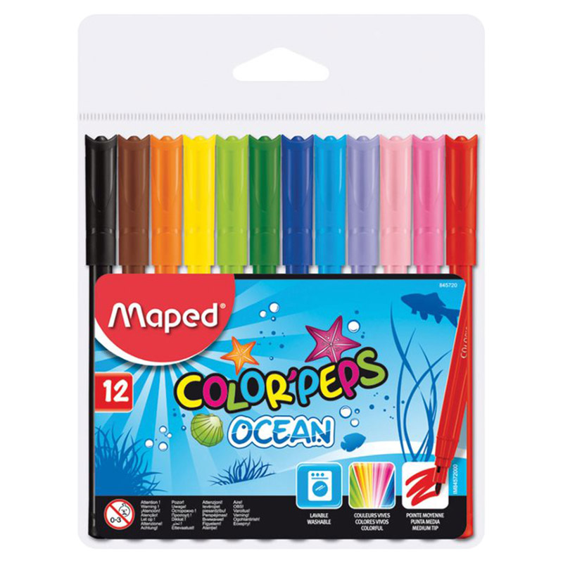 Maped - Color Peps Felt Tip Ocean 12 Color