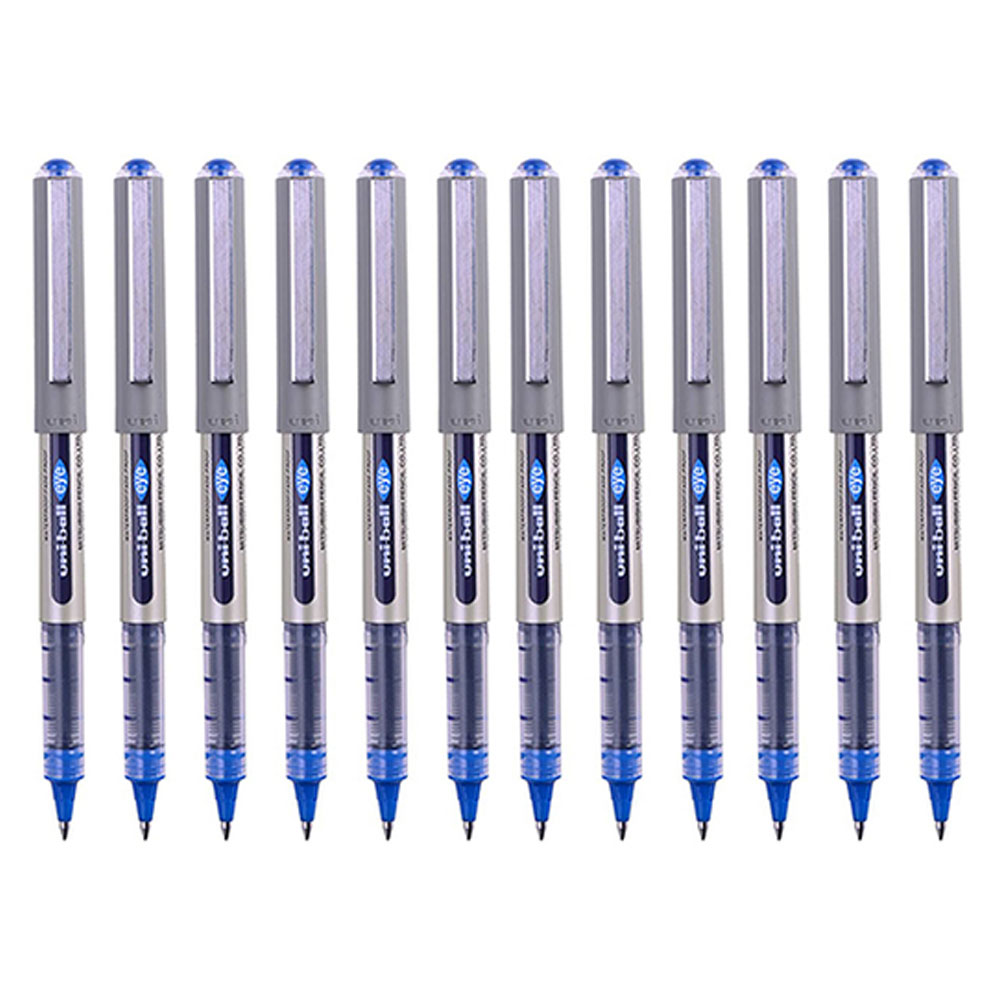 Uni-ball UB-200 Rollerball-Minen Set – 12 Stück, Blau, 0,8 Mm, Für Vision Elite Stifte