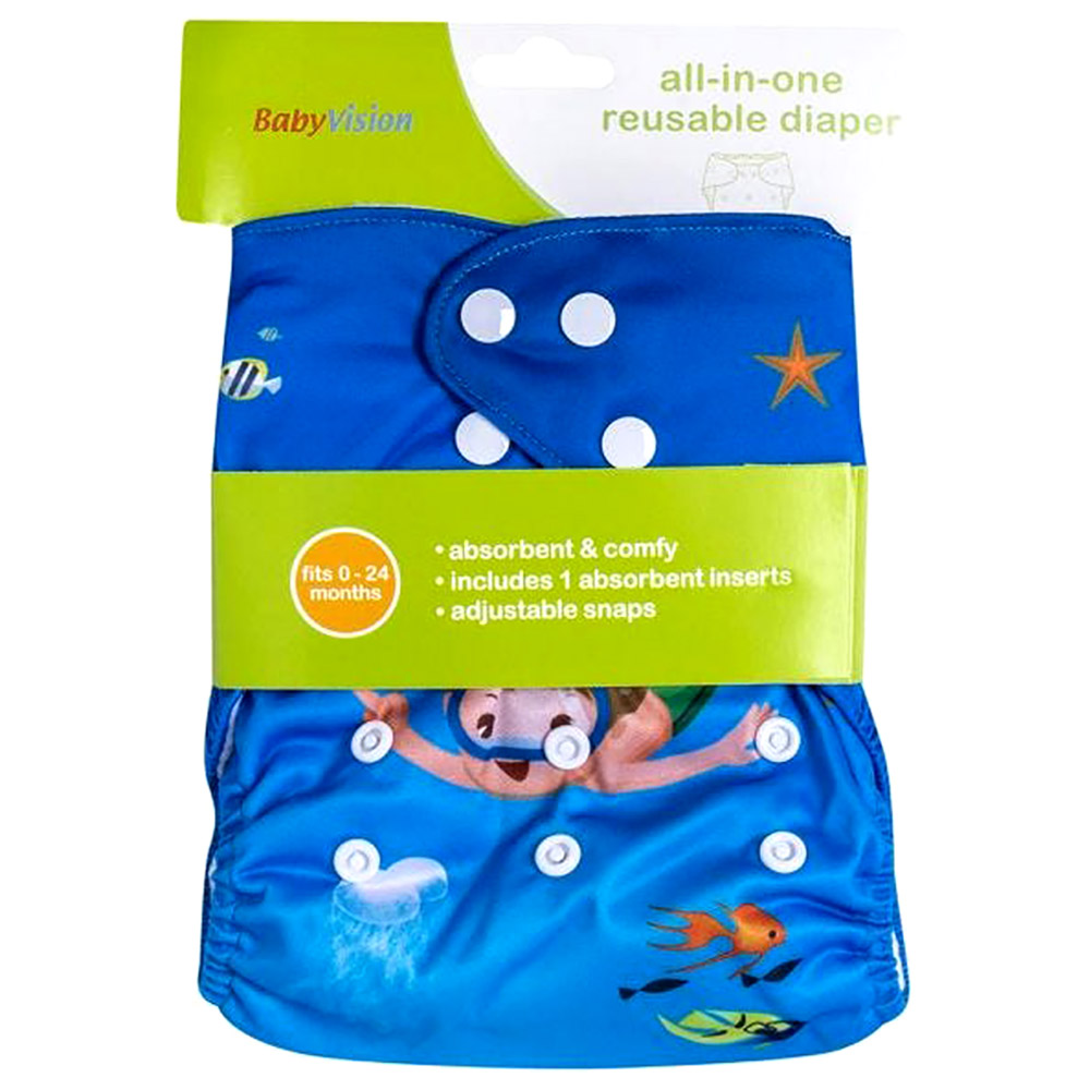BabyVision Reusable Diaper AllInOne Divine Printed Buy at Best