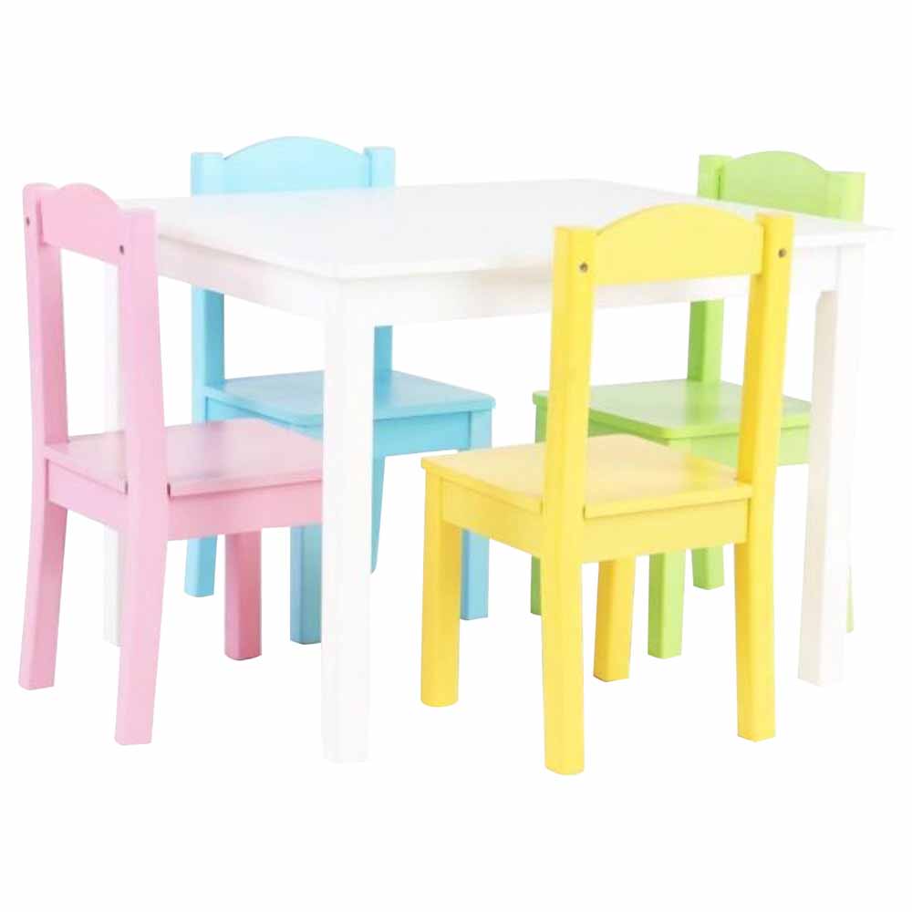 Buy Homesmiths - Table And Chair Pinewood Set in Qatar | Mumzworld