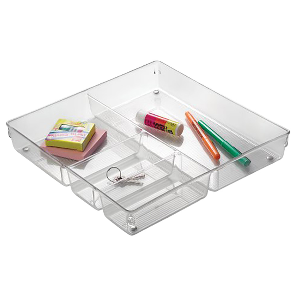 InterDesign Linus Twin Drawer Organizer Clear Buy at Best Price