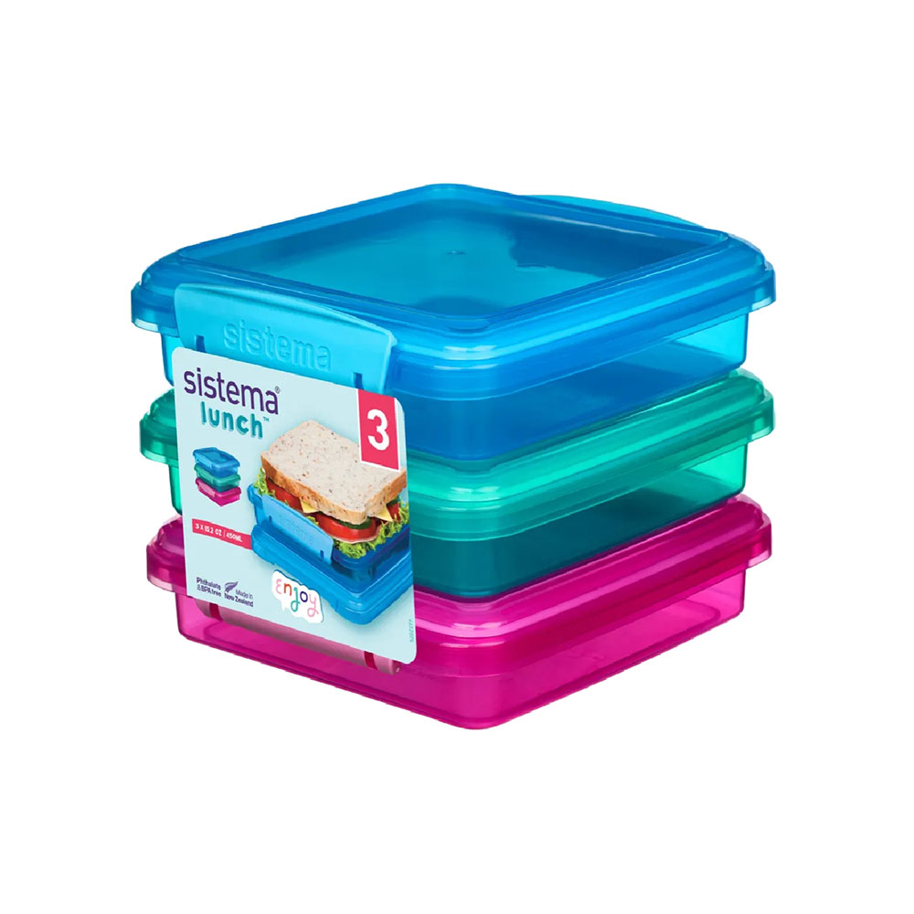 Sistema to Go Divided Snack Container, 13.5 Oz, Plastic