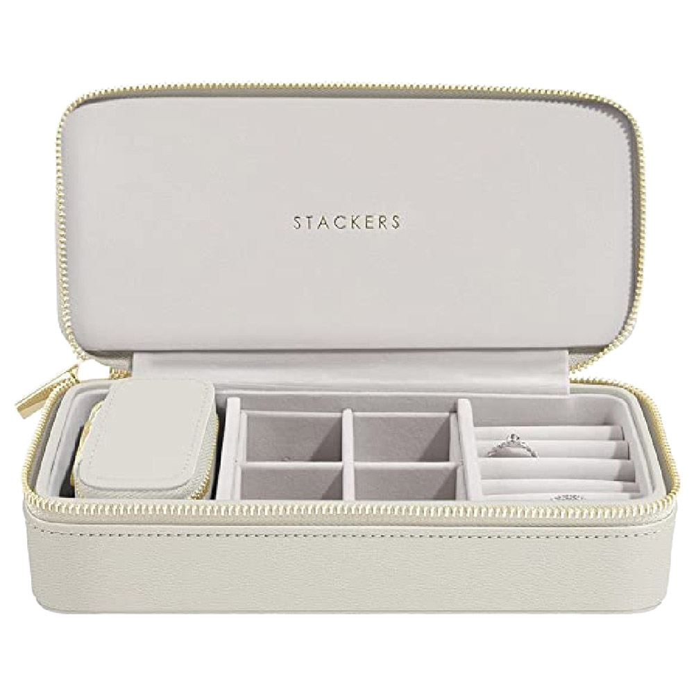 Stackers Travel Jewellery Box L Oatmeal