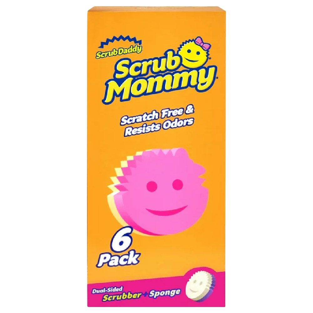 Scrub Daddy - Scrub Mommy Scrubber & Sponge - Set Of 6 - Pink