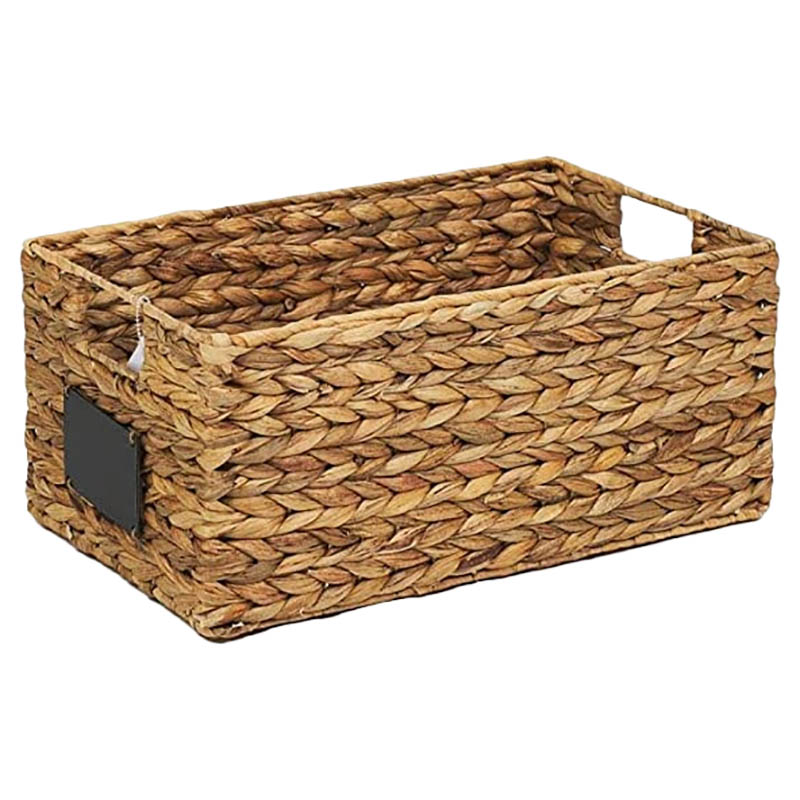 Homesmiths Water Hyacinth Bin w/ Handle Natural